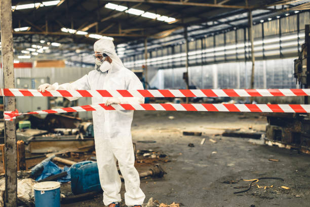 Professional Biohazard Cleanup technician working in Midway, GA